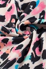 Load image into Gallery viewer, Plus Size Leopard V-Neck Three-Quarter Sleeve Blouse