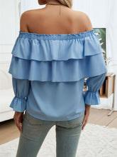 Load image into Gallery viewer, Off-Shoulder Flounce Sleeve Blouse