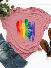 Load image into Gallery viewer, Graphic Round Neck Short Sleeve T-Shirt