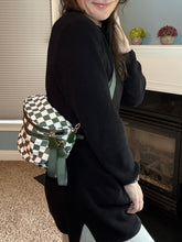 Load image into Gallery viewer, Roni - Checkered - Nylon Crossbody - Dark Green -