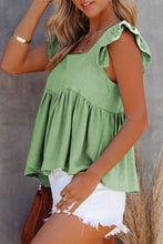 Load image into Gallery viewer, Full Size Ruffled Square Neck Cap Sleeve Blouse