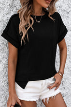 Load image into Gallery viewer, Striped Round Neck Short Sleeve T-Shirt