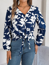 Load image into Gallery viewer, Printed V-Neck Long Sleeve Blouse