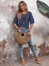 Load image into Gallery viewer, V-Neck Half Sleeve Blouse