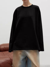 Load image into Gallery viewer, Round Neck Dropped Shoulder Long Sleeve T-Shirt