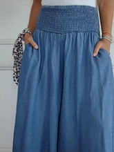 Load image into Gallery viewer, Full Size Smocked Wide Leg Pants with Pockets