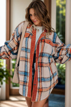 Load image into Gallery viewer, Plus Size Plaid Button Down Jacket