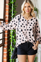 Load image into Gallery viewer, Printed Button Up Flounce Sleeve Shirt