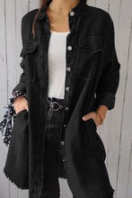 Load image into Gallery viewer, Full Size Pocketed Button Up Long Sleeve Denim Jacket