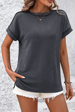 Load image into Gallery viewer, Striped Round Neck Short Sleeve T-Shirt