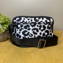 Load image into Gallery viewer, Remi - Nylon Crossbody Animal Print B&W