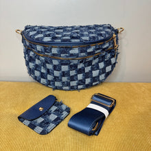 Load image into Gallery viewer, The Roni Nylon Crossbody - Checkered Denim - PREORDER ends 12/2