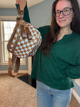 Load image into Gallery viewer, The Roni Nylon Crossbody - Checkered Camel -