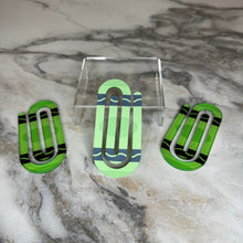 Load image into Gallery viewer, Jumbo Paperclip - Green Crayon