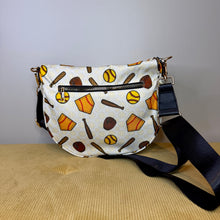 Load image into Gallery viewer, The Roni Nylon Crossbody - Softball on White