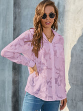 Load image into Gallery viewer, Full Size Collared Neck Long Sleeve Shirt Plus Size