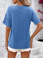 Load image into Gallery viewer, V-Neck Dropped Shoulder T-Shirt