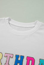 Load image into Gallery viewer, BIRTHDAY QUEEN Sequin Round Neck Long Sleeve Sweatshirt