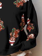 Load image into Gallery viewer, Sequin Gingerbread Man Long Sleeve Sweatshirt