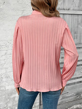 Load image into Gallery viewer, Button Down Mock Neck Long Sleeve Shirt