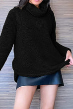 Load image into Gallery viewer, Fuzzy Turtleneck Long Sleeve Sweatshirt