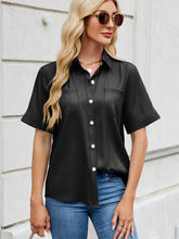 Load image into Gallery viewer, Collared Neck Short Sleeve Shirt