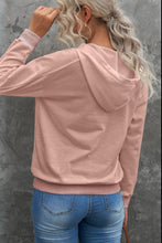 Load image into Gallery viewer, Lace Up Long Sleeve Hoodie