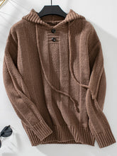 Load image into Gallery viewer, Drawstring Long Sleeve Hooded Sweater