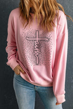 Load image into Gallery viewer, Graphic Round Neck Long Sleeve Sweatshirt