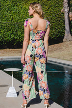 Load image into Gallery viewer, ODDI Full Size Floral Sleeveless Wide Leg Jumpsuit
