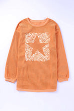 Load image into Gallery viewer, Star Round Neck Long Sleeve Oversize Sweatshirt