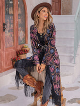 Load image into Gallery viewer, Fringe Open Front Long Sleeve Cardigan