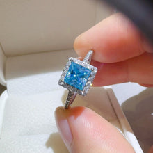 Load image into Gallery viewer, 2 Carat Moissanite 925 Sterling Silver Square Shape Ring
