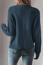 Load image into Gallery viewer, Openwork Button Up Long Sleeve Cardigan