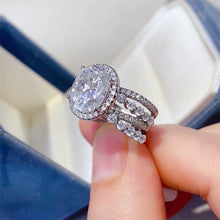 Load image into Gallery viewer, 3 Carat Moissanite 925 Sterling Silver Layered Ring