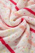 Load image into Gallery viewer, Plus Size Confetti Striped Round Neck Sweater