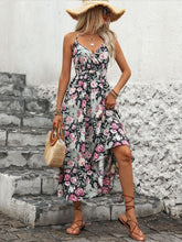Load image into Gallery viewer, Smocked Printed Halter Neck Midi Dress