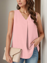 Load image into Gallery viewer, Full Size Ruched V-Neck Tank