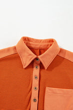Load image into Gallery viewer, Striped Half Button Long Sleeve Sweatshirt