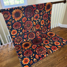 Load image into Gallery viewer, Blanket Halloween #26 - Moody Crimson Floral - PREORDER ends 7/25