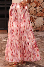 Load image into Gallery viewer, Tiered Printed Elastic Waist Skirt