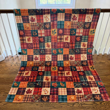 Load image into Gallery viewer, Blanket Halloween #1 - Quilted Leaves - PREORDER ends 7/25