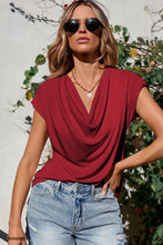 Load image into Gallery viewer, Cowl Neck Short Sleeve T-Shirt