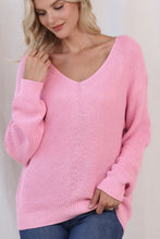 Load image into Gallery viewer, V-Neck Drop Shoulder Sweater
