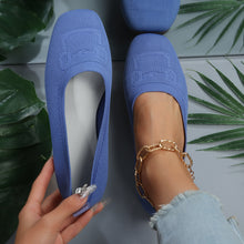 Load image into Gallery viewer, Square Toe Flat Slip-Ons
