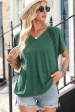 Load image into Gallery viewer, Heathered V-Neck Short Sleeve T-Shirt