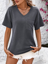 Load image into Gallery viewer, V-Neck Dropped Shoulder T-Shirt