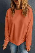 Load image into Gallery viewer, Round Neck Dropped Shoulder Sweatshirt