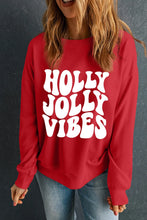 Load image into Gallery viewer, Letter Graphic Round Neck Long Sleeve Sweatshirt