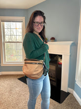 Load image into Gallery viewer, The Roni Nylon Crossbody - Peach + Black -